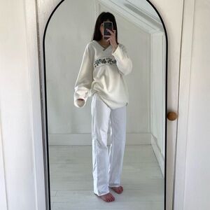 Metropolitan Vintage Y2K Floral Embroidered Fleece Pullover Size 1X